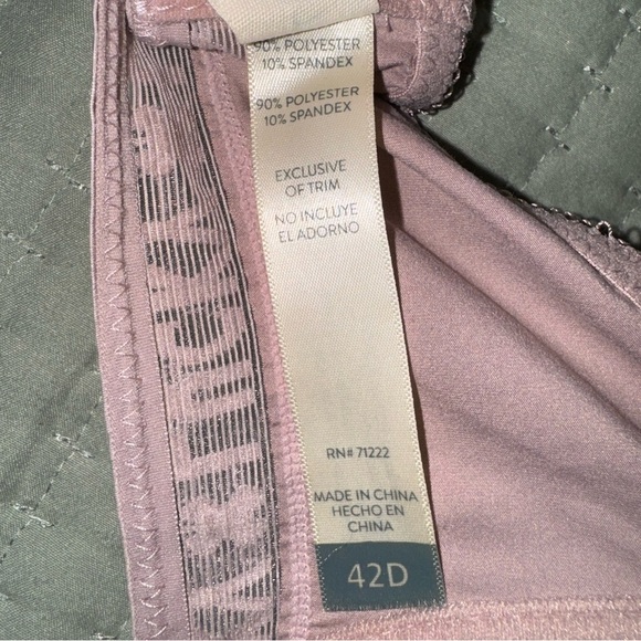 Lucky Brand full coverage Mauve Bra. Size 42D. GUC - Picture 6 of 7